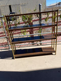 Metal Woodgrain Gold Bookcase