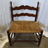 Ethan Allen vintage maple ladderback chair with rustic design