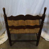 Ethan Allen vintage maple ladderback chair with rustic design