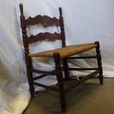Ethan Allen vintage maple ladderback chair with rustic design