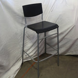 IKEA STIG metal bar stool with backrest in minimalist modern design