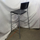 IKEA STIG metal bar stool with backrest in minimalist modern design