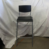IKEA STIG metal bar stool with backrest in minimalist modern design