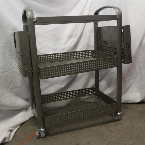 Champagne Lorell mobile file cart with casters