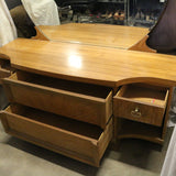 Mid-century modern vanity dresser with mirror and drawers