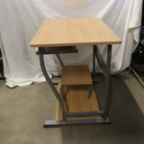 Modern light brown computer desk with keyboard tray