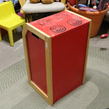  Red wooden kids mini oven stove toy