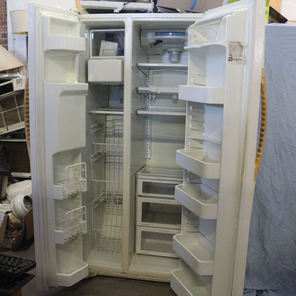Maytag side by side refrigerator with freezer