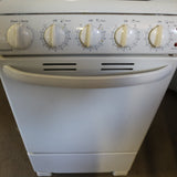 White 20-inch electric range with 4 coil burners and oven