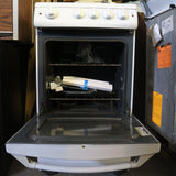 White 20-inch Hotpoint electric stove with 4 burners and oven