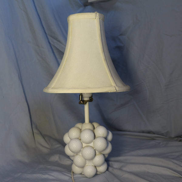 Figi golf ball table lamp with ceramic base and fabric shade golf-themed decor