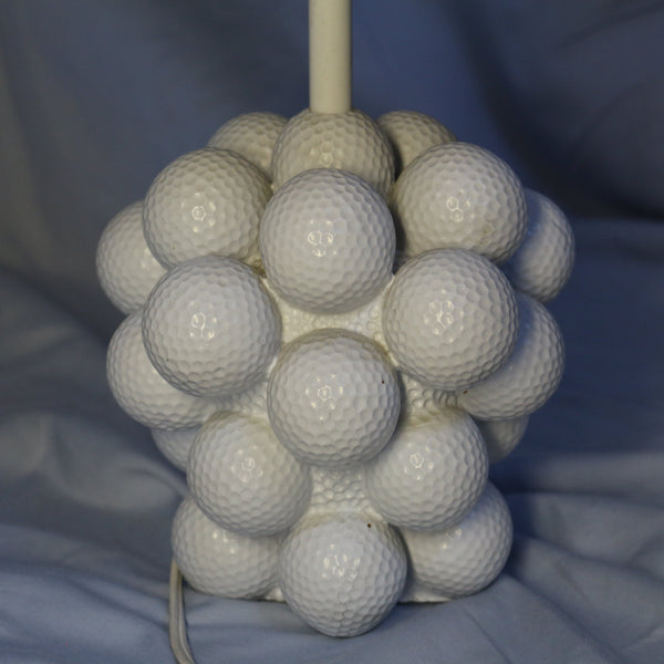 Figi golf ball table lamp with ceramic base and fabric shade golf-themed decor