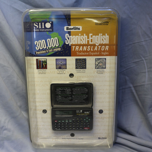 Seiko Berlitz Spanish English Translator TR2020 in sealed package