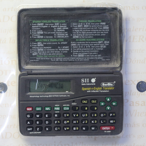 Seiko Berlitz Spanish English Translator TR2020 in sealed package