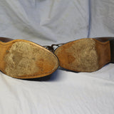 Stacy Baldwin brown and white wingtip spectator oxford shoes