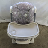 My Babiie folding high chair with gray star seat