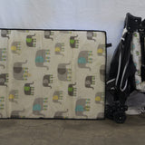 Baby Trend portable infant playard with elephant print mattress and mesh sides