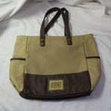 Barnes & Noble canvas and faux leather book tote bag