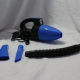 Used Turtle Wax blue and black 12V car vacuum cleaner with attachments
