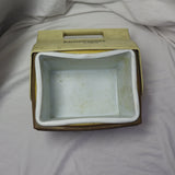 Vintage Igloo Lunchmate brown and beige cooler with handle