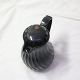 Vintage black swirl thermal coffee carafe with push-button lid