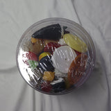 Lakeshore Multicultural Pretend Food Set with 100 plastic play pieces in sealed clear storage tub for kids ages 3 and up.